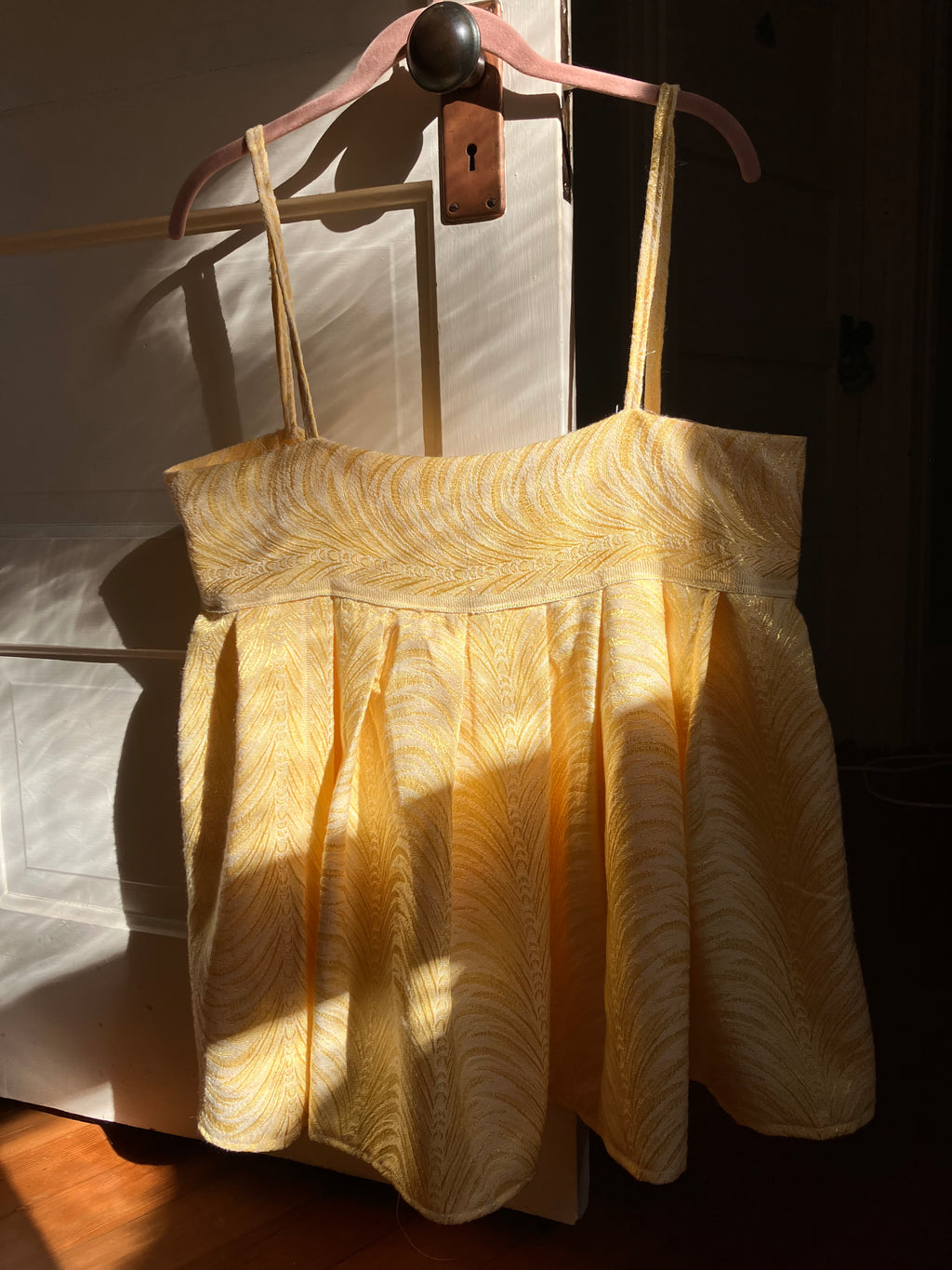 Golden Babydoll Dress
